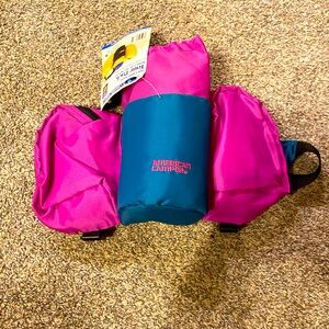 Vintage 90s American Camper Hiking Hip Fanny Pack Water Bottle Holder Nylon